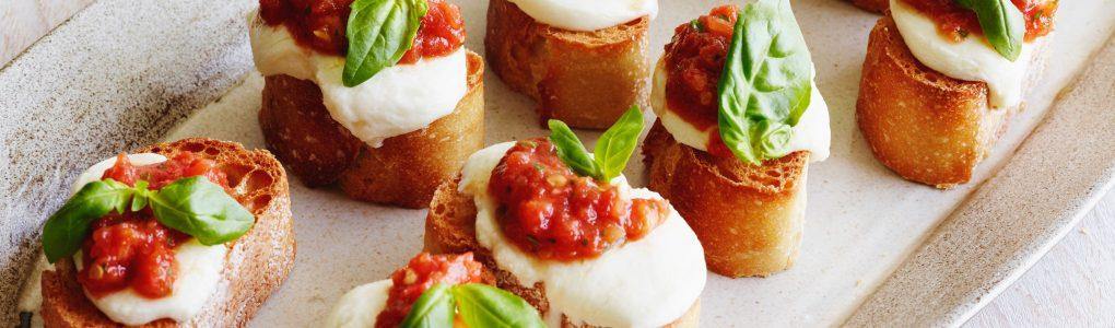 Bruschetta with Tomato and Mozzarella