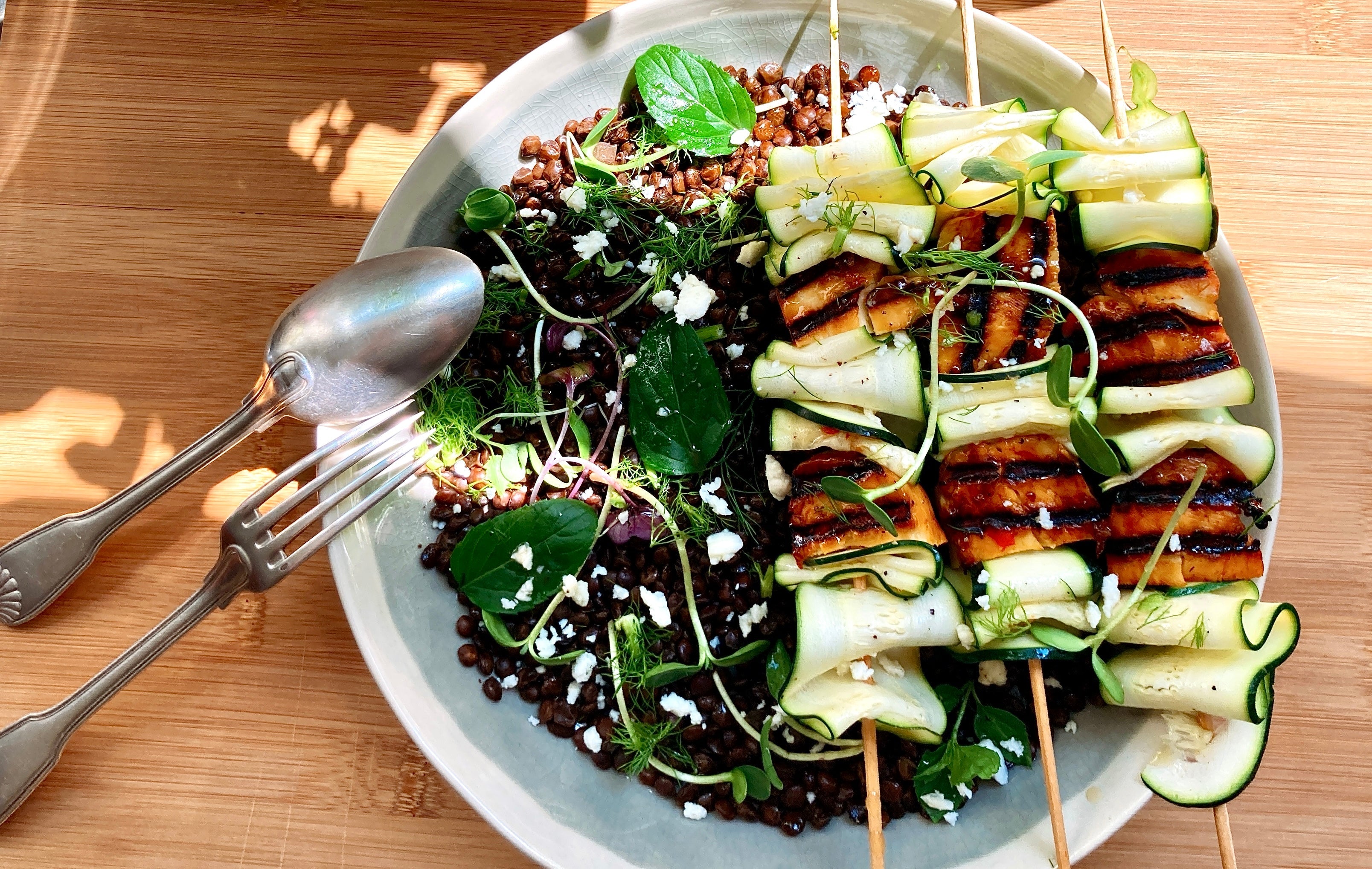 Vegetarian BBQ skewers