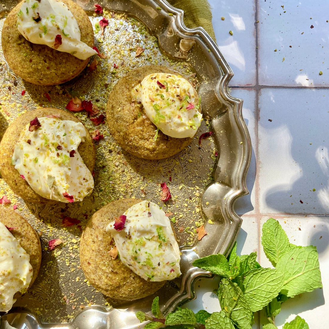 Pistachio & Lime Cup Cakes