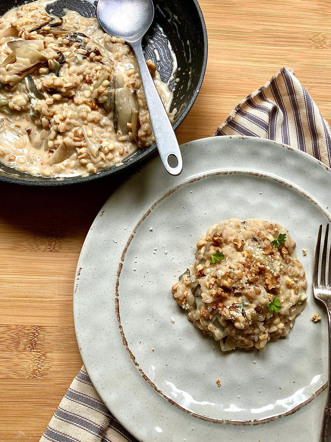 Radicchio and Gorgonzola Baked Risotto