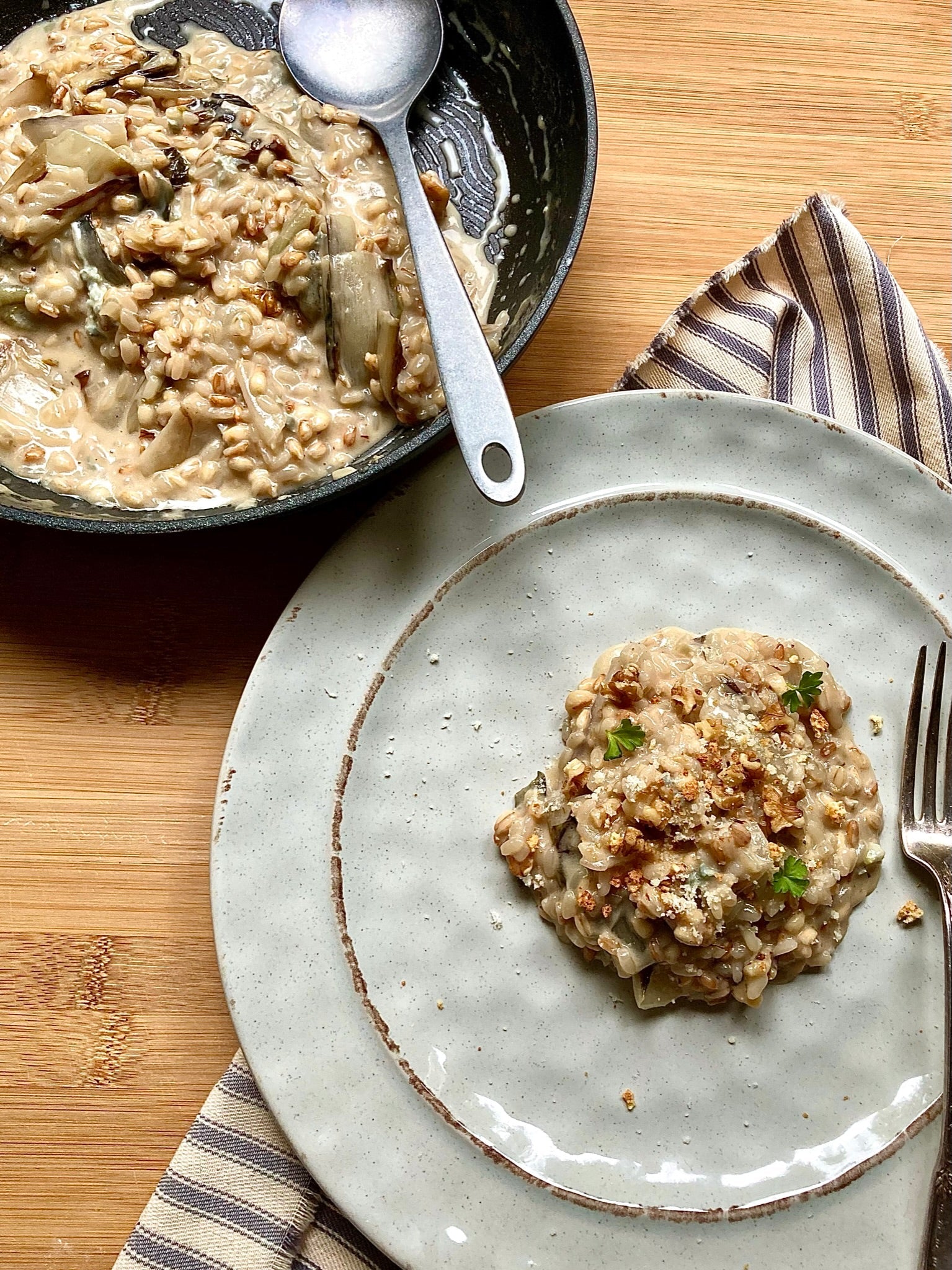 Radicchio and Gorgonzola Baked Risotto