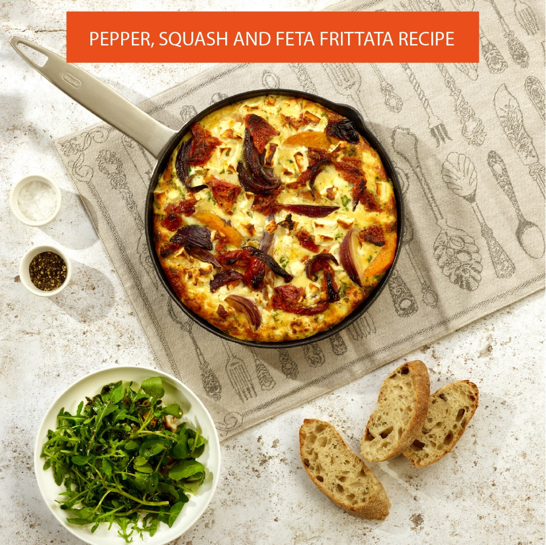 Pepper, Squash and Feta Frittata