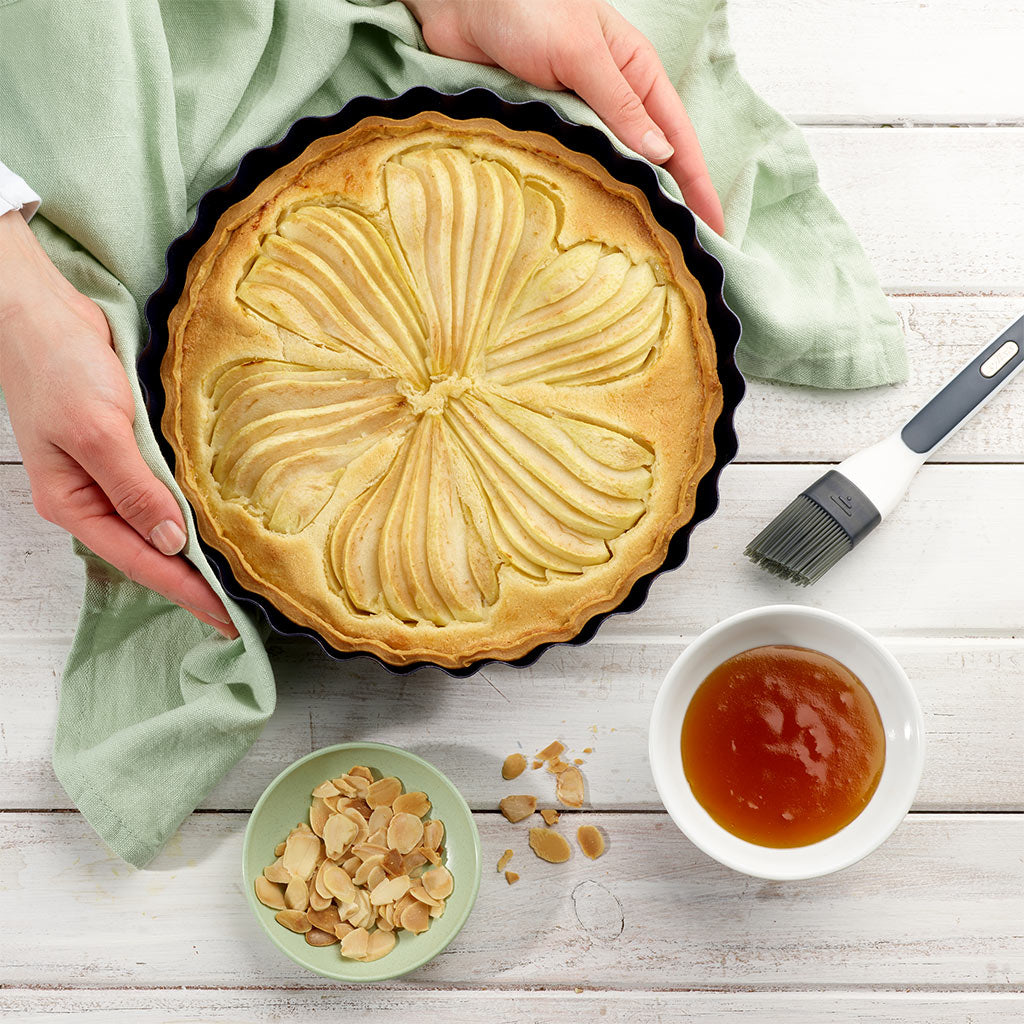 Pear frangipane tart
