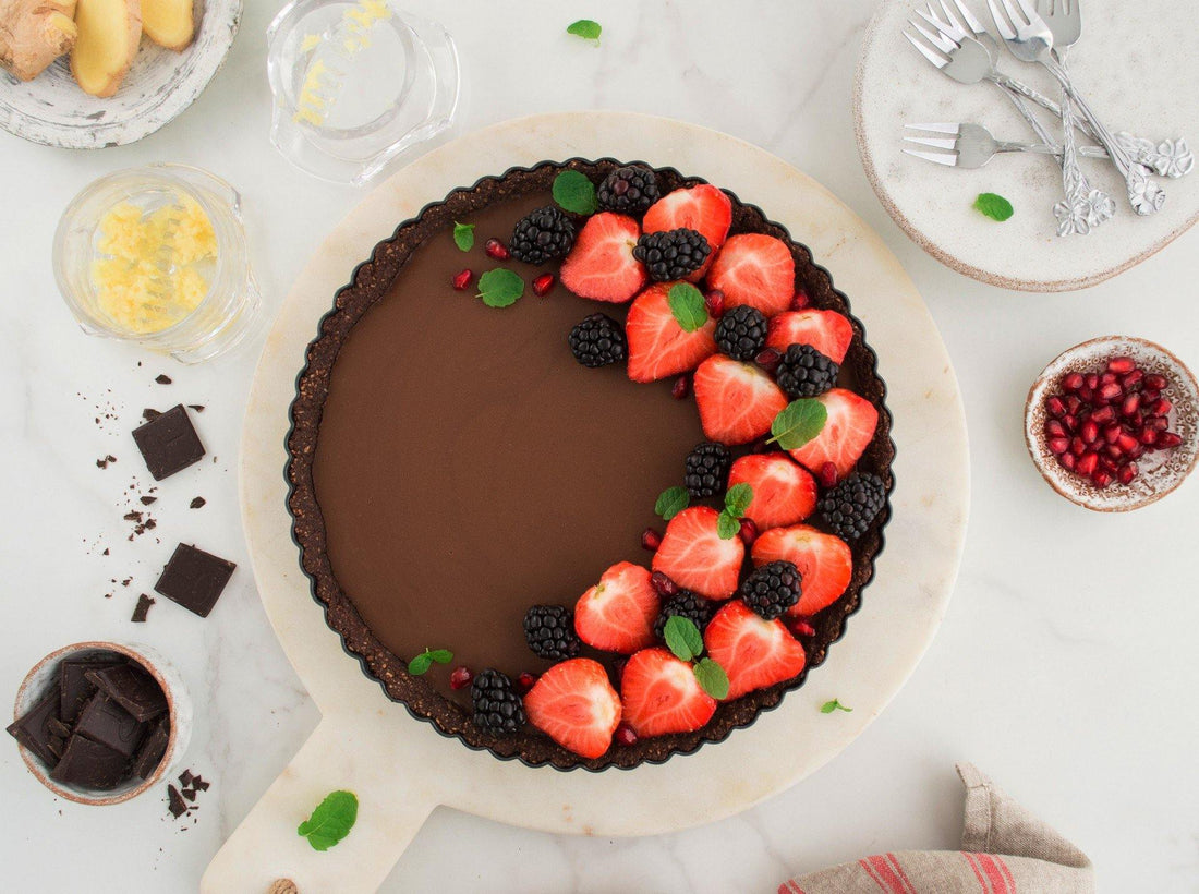 Chocolate & Ginger Veganh Tart