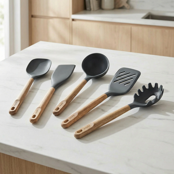 Oak Wood Utensil Set