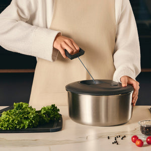 Easy Spin Salad Spinner Stainless Steel