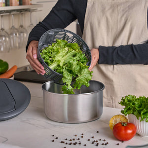 Swift Dry Salad Spinner Stainless Steel