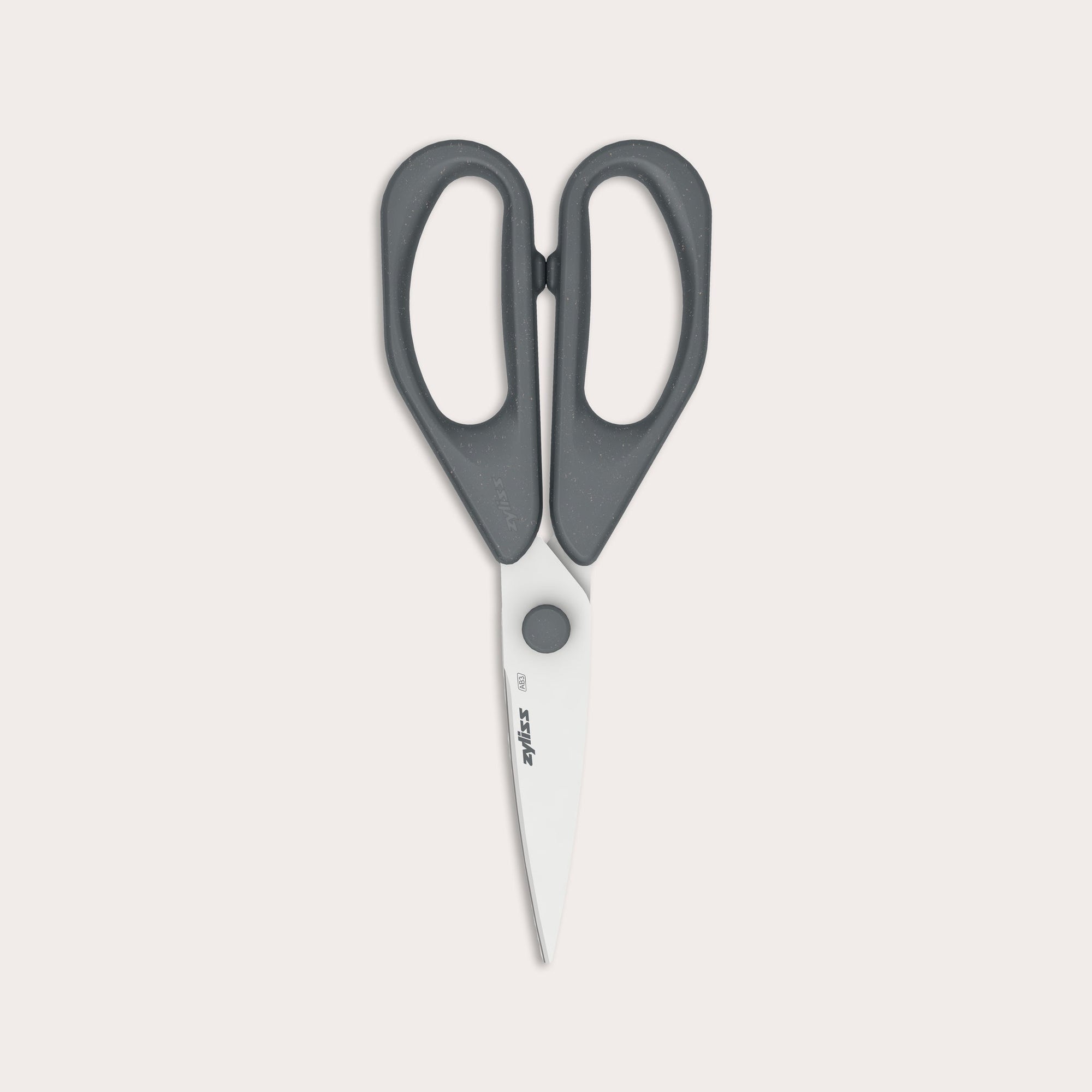 The Zyliss Household Scissors Basic features black handles and stainless steel blades, displayed on a plain white background.